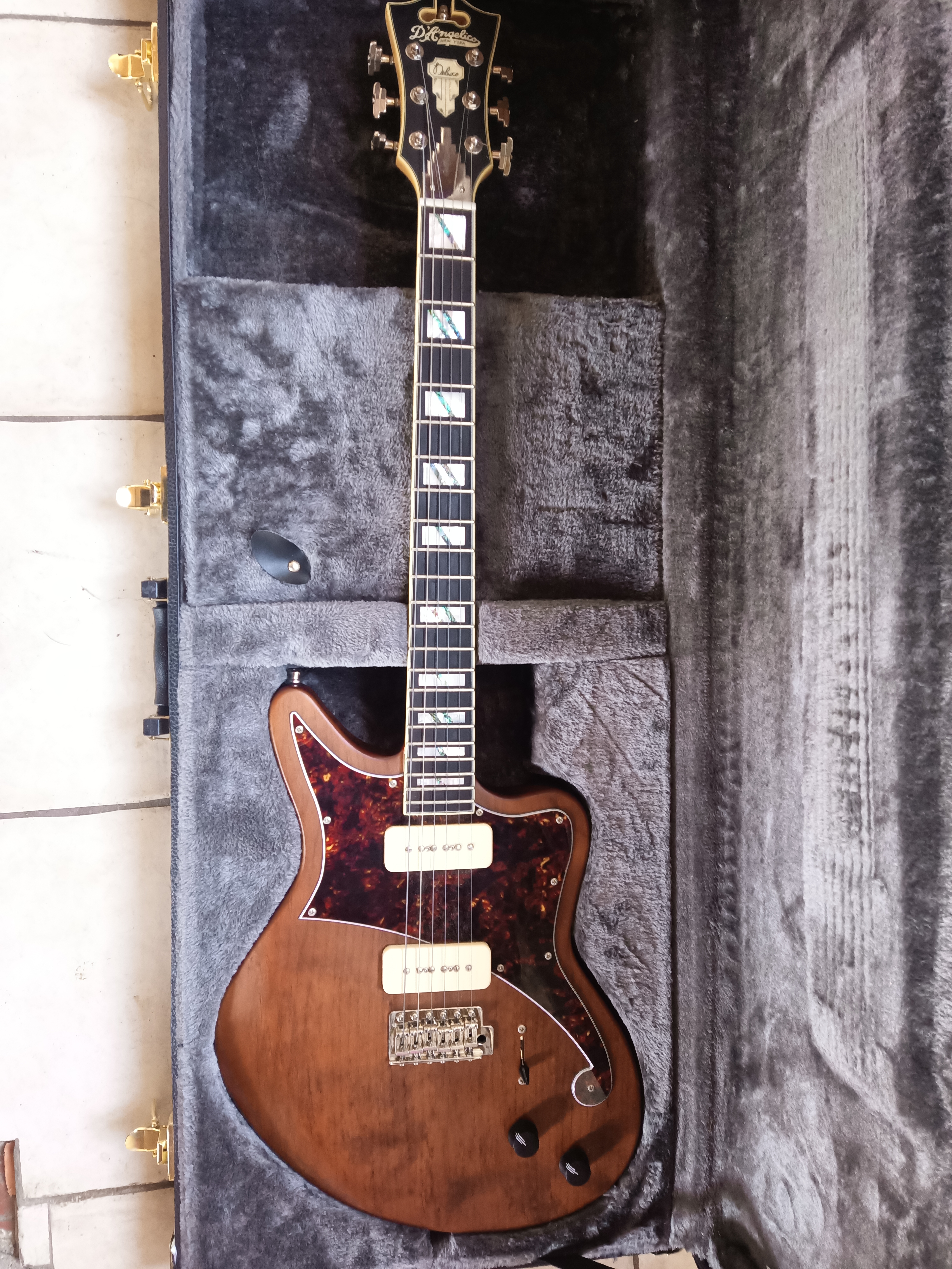 Vends D'angelico Deluxe Bedford Matte Walnut (2xP90)