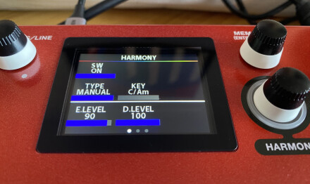 Boss VE-22 Vocal Performer : VE-22 Display Harmony 2 Boss VE-22 Vocal Performer : VE-22 Display Harmony 2