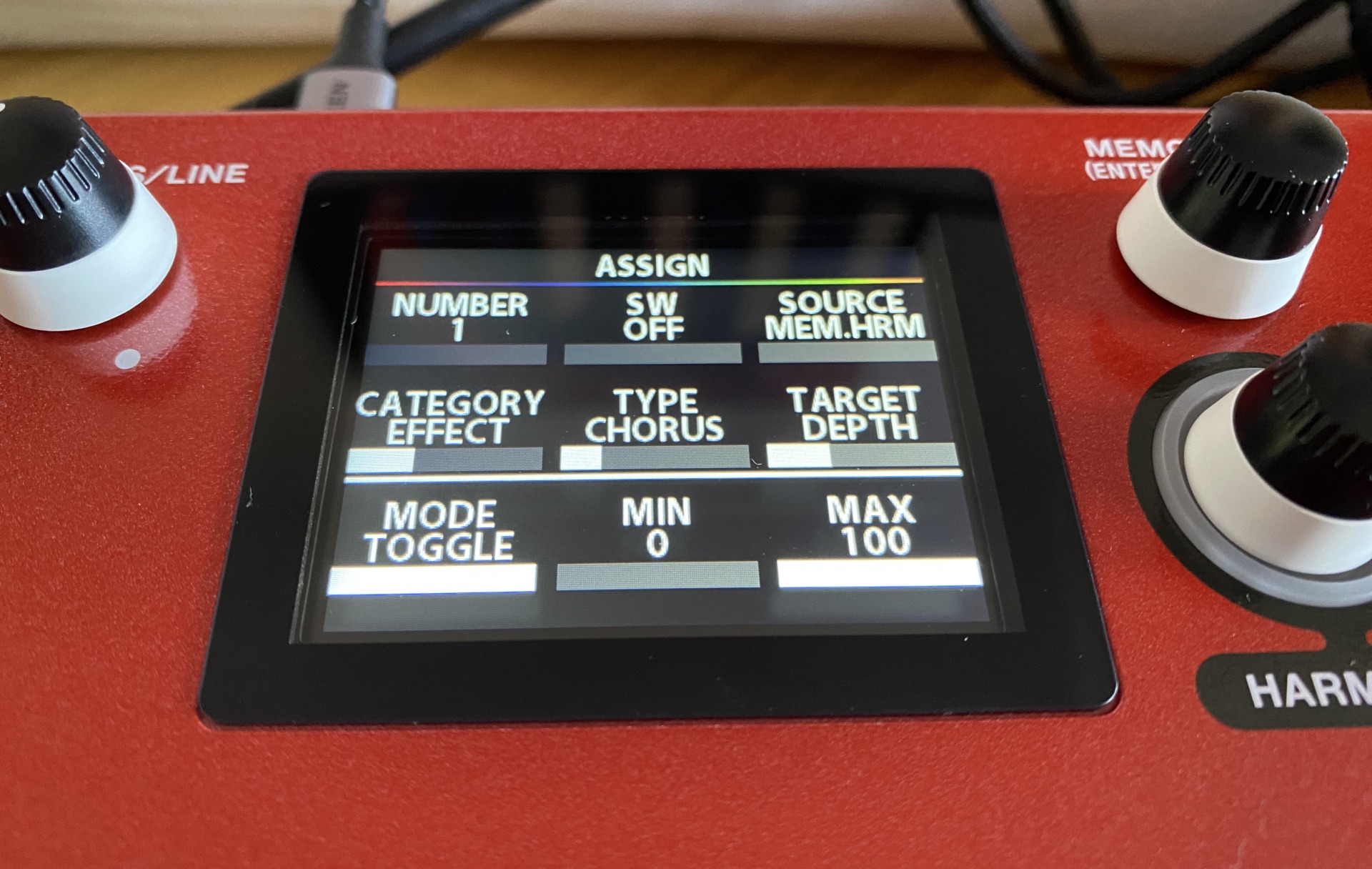 VE-22 Display Assign