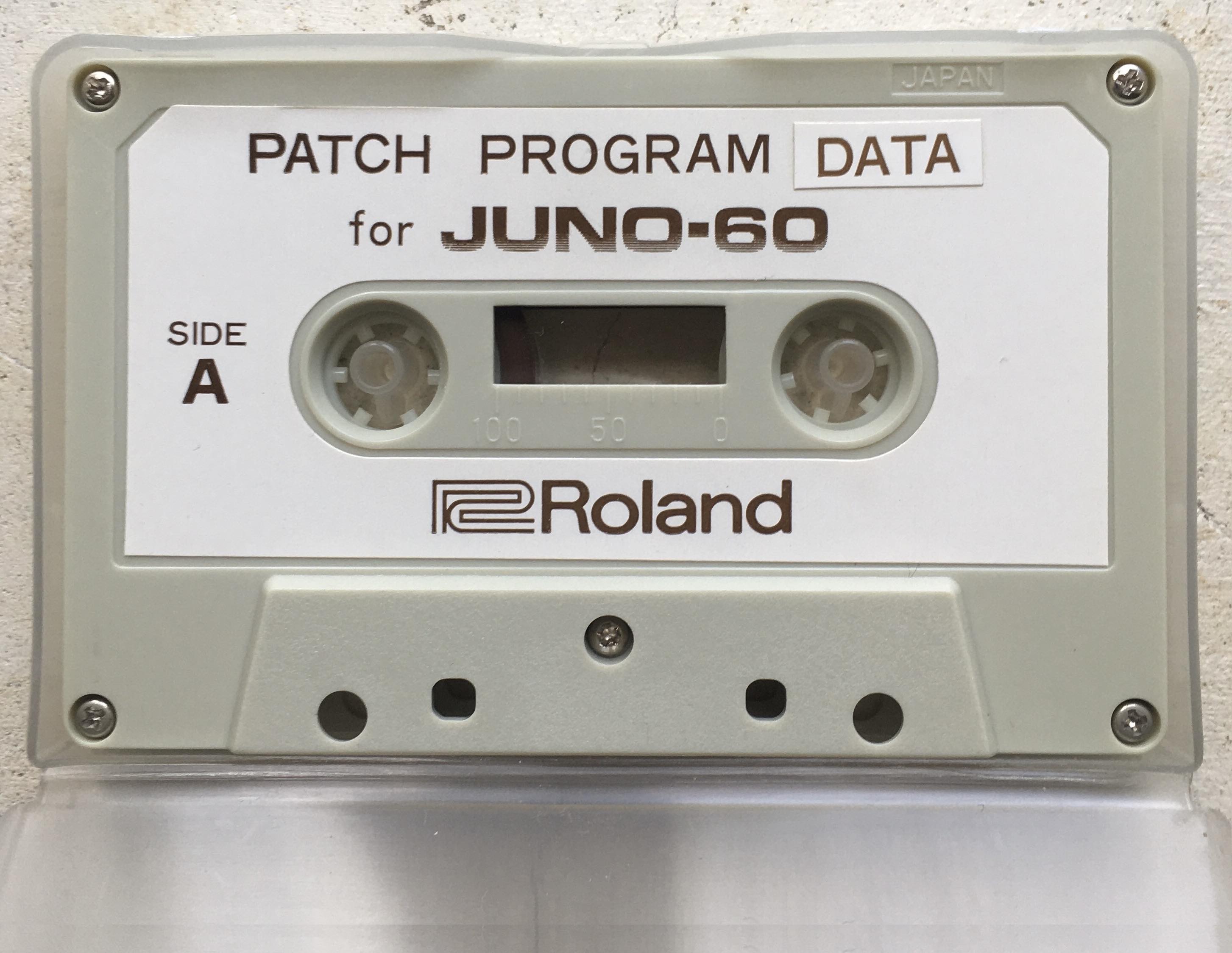 Roland Juno 60   **  Patch d'usine d'origine et données de programme- Cassette originale Roland