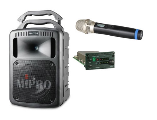 Enceinte sans fil sur batterie professionnelle Mipro MA 708,   ultra polyvalentes