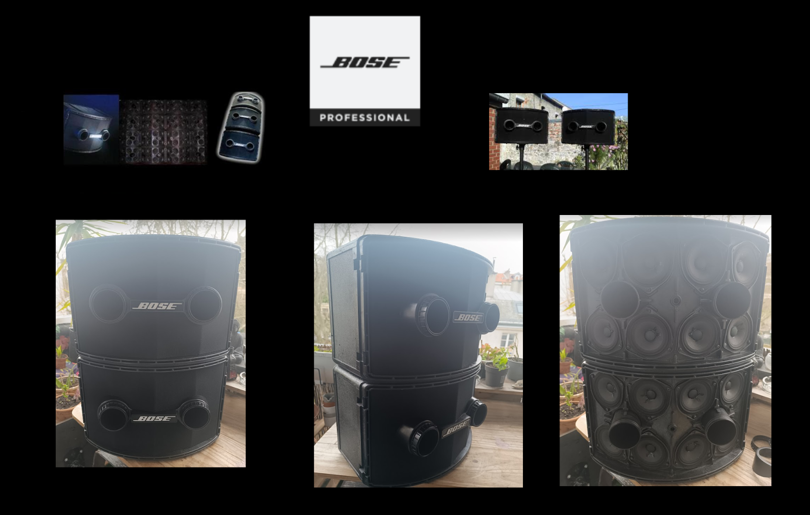 Enceintes Bose 802 II noires, ultra polyvalentes (Club, discothèque, bar, restaurants, théâtre, chichas, conférences, discours,