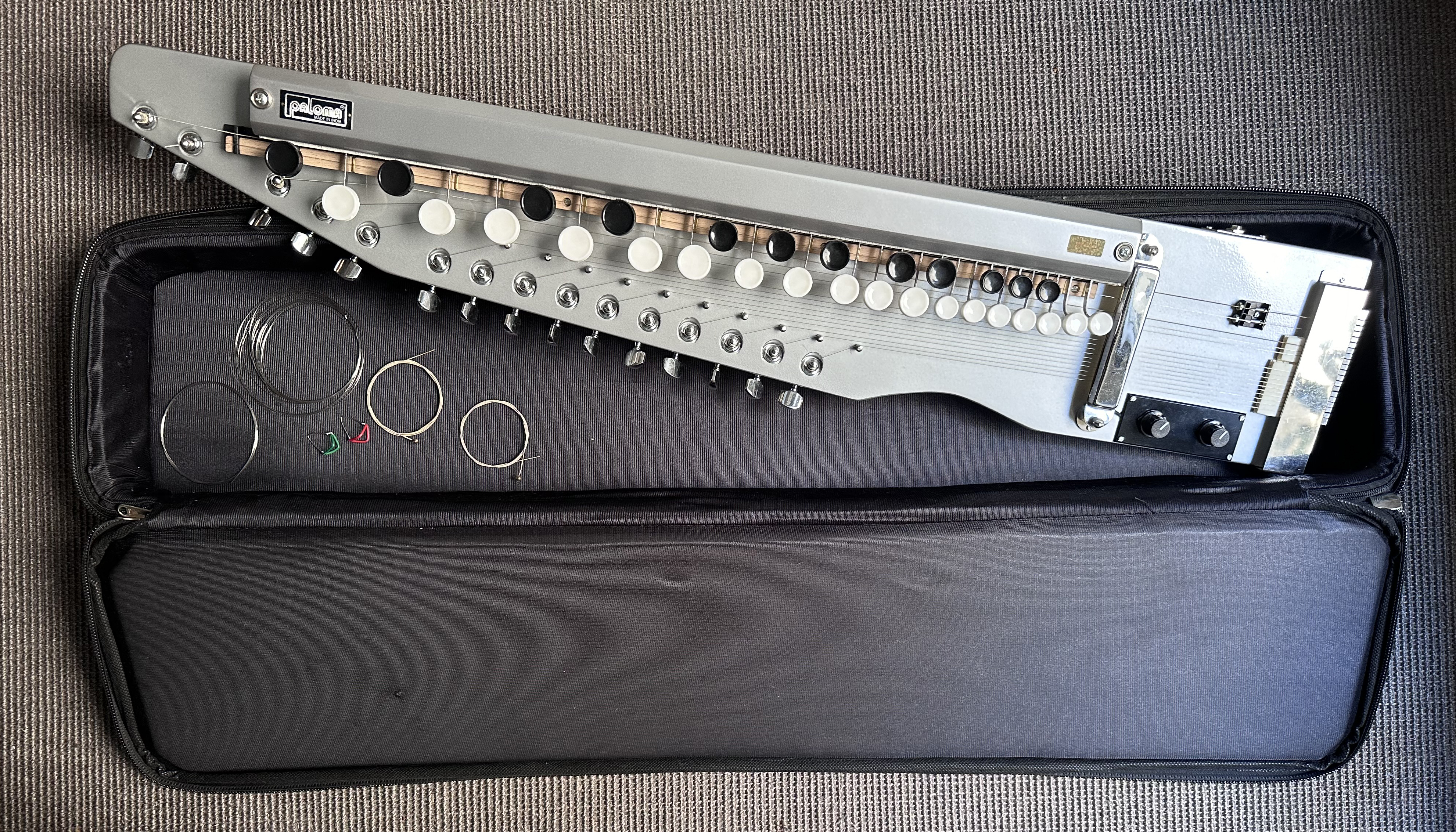 Vends Shahi Baaja (banjo Indien), marque Paloma, couleur gris argent