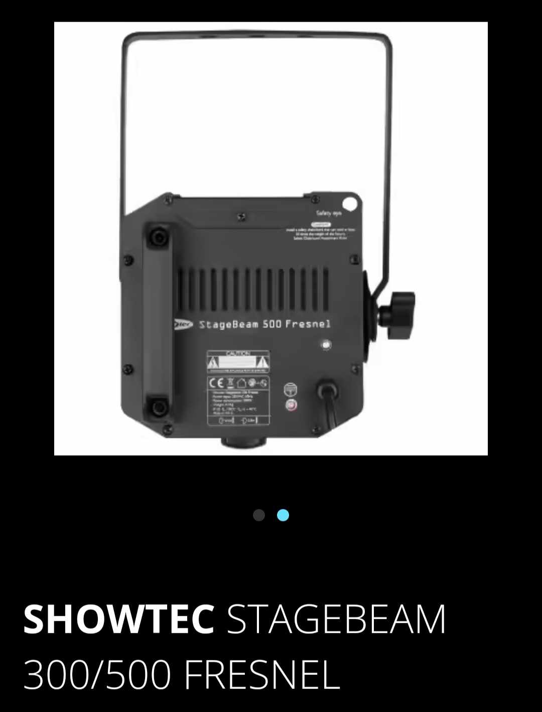 Vends projecteurs SHOWTEC STAGEBEAM 500W FRESNEL