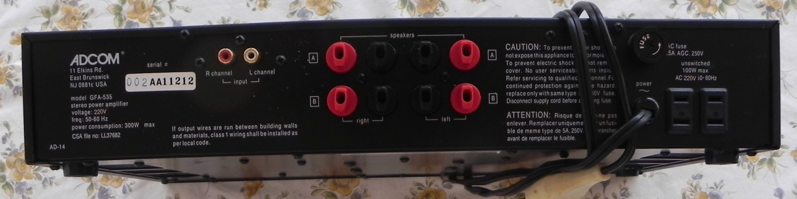 VENDS AMPLI DE PUISSANCE ADCOM