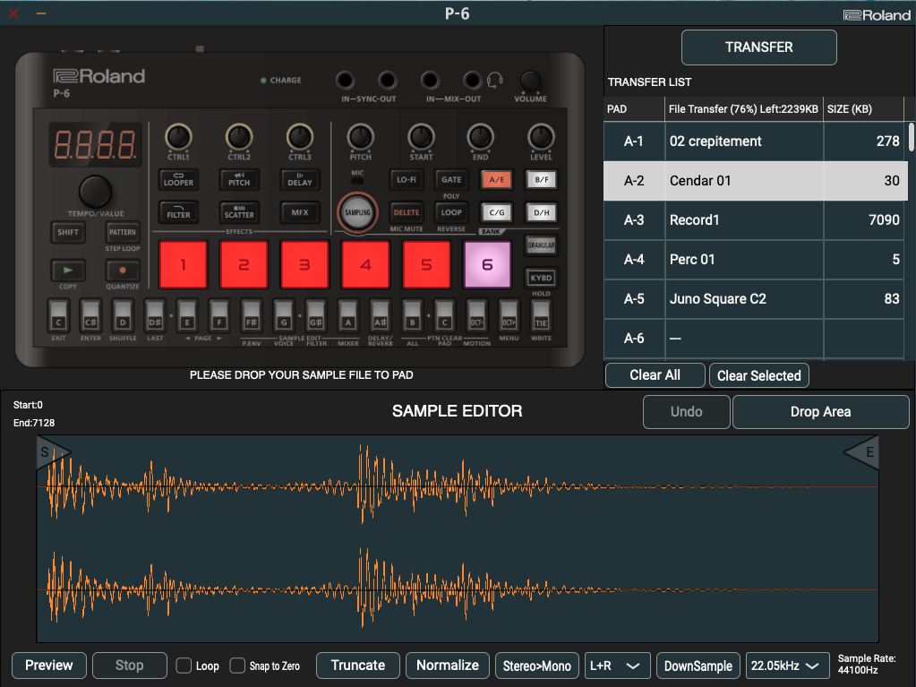 Sampletool screenshot-ed