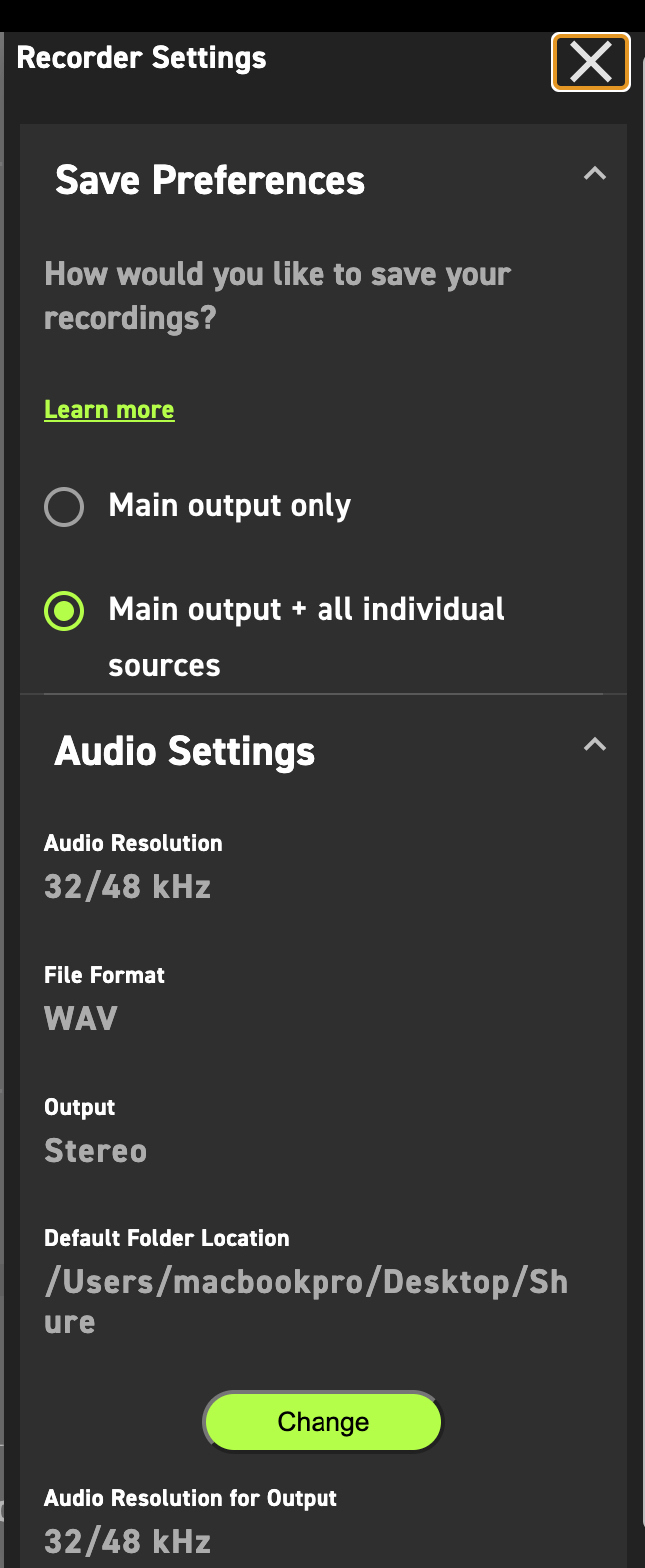 Shure MotivMix Exports