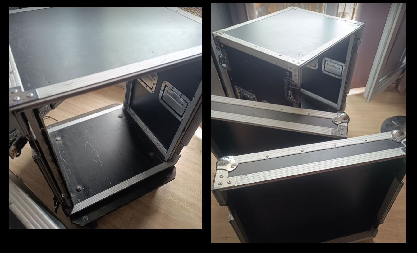 - Armoire pro flight case 12 unités sur roulettes  rack baie sur roulettes, Dimensions rackage 19 pouces hauteur 54, profondeur