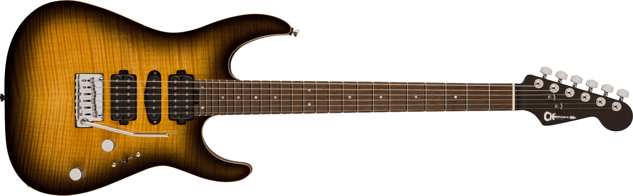 Charvel MJ DK24 HSH 2PT W Mahogany with Flame Maple : MJ DK24 HSH 2PT FLAMEMAPLE