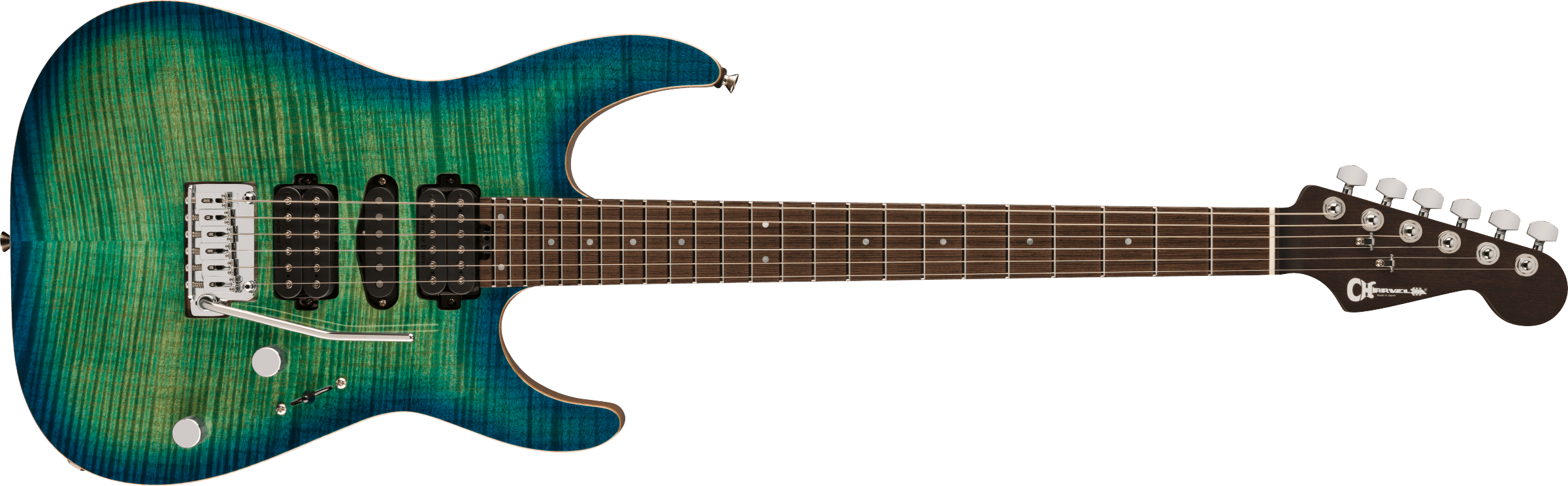 Charvel MJ DK24 HSH 2PT W Mahogany with Flame Maple : MJ DK24 HSH 2PT FlameMaple2