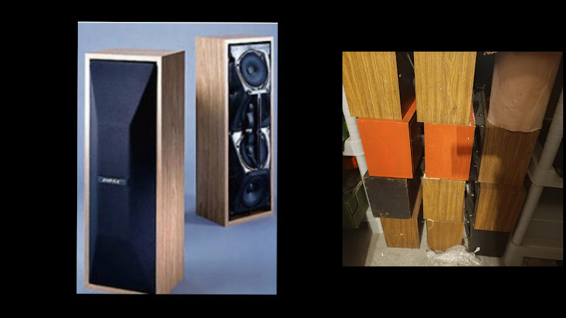 Lot de 11 Enceintes Bose 402 w (bois) vide, voir photo (vendu sans aucun accessoires, la photo montre les enceintes complètes) 