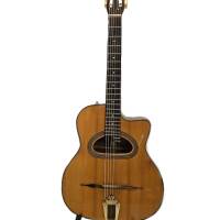 Guitare acoustique type Selmer-Maccaferri "grande bouche"