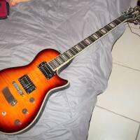 Hagstrom Ultra Max Golden Eagle Burst seymour duncans gator case endommagée