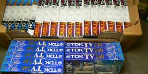 Vends Lot de K7 VHS 240 Min Fnac TDK NEUVES