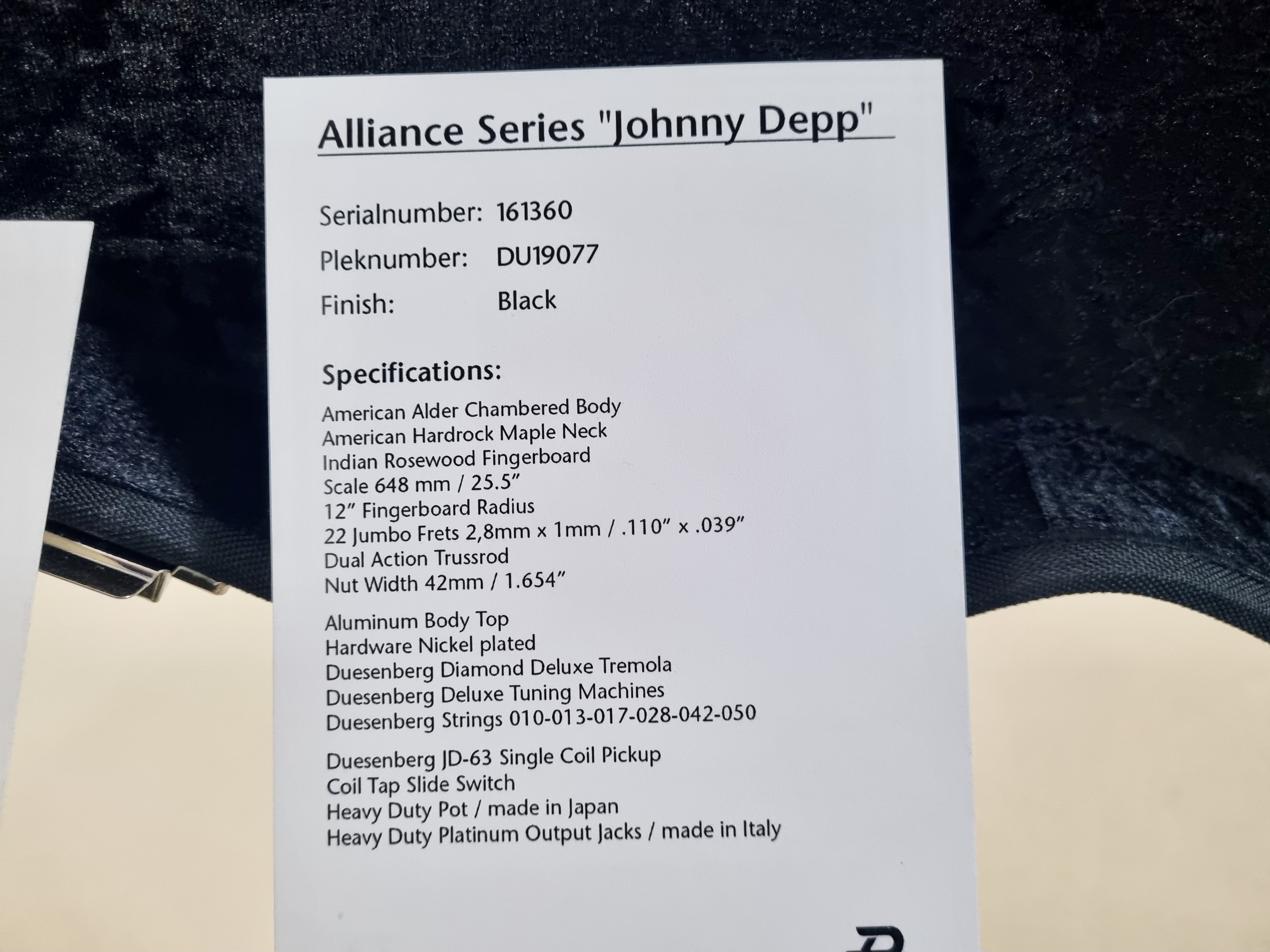 Duesenberg Alliance Johnny Depp (65287)