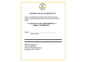 CERTIFICATE OF AUTHENTICITY