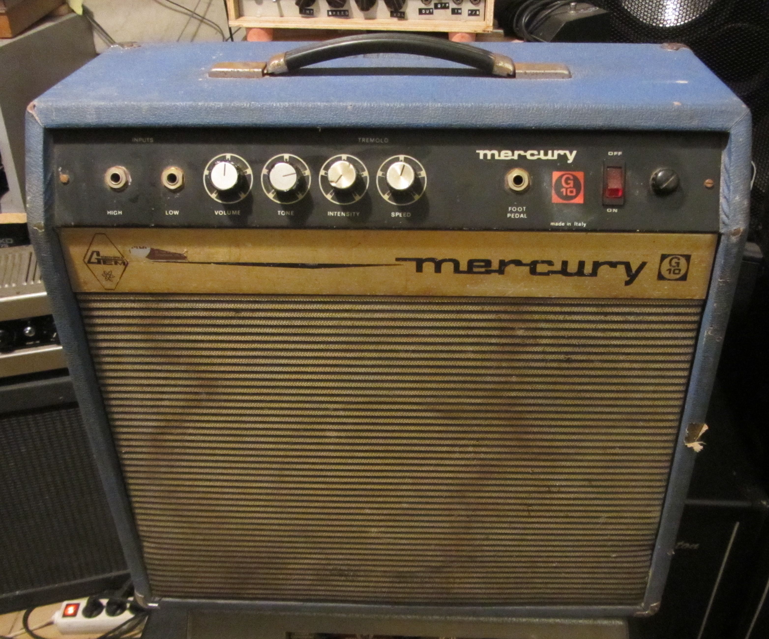 Ampli lampes Gem Mercury G10 Italie 1970