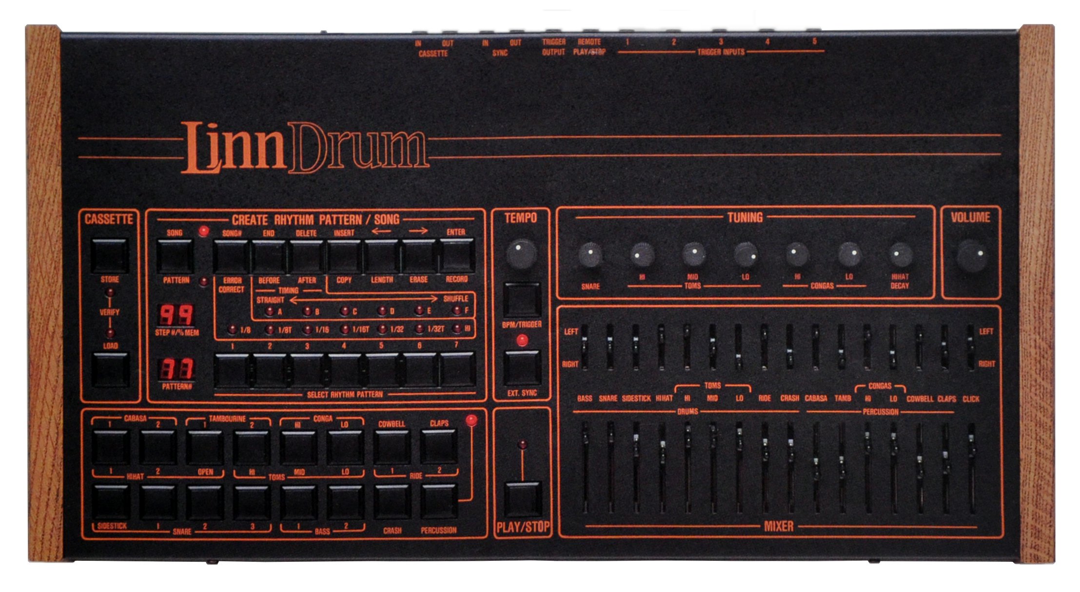 LinnDrum digital drum machine front panel