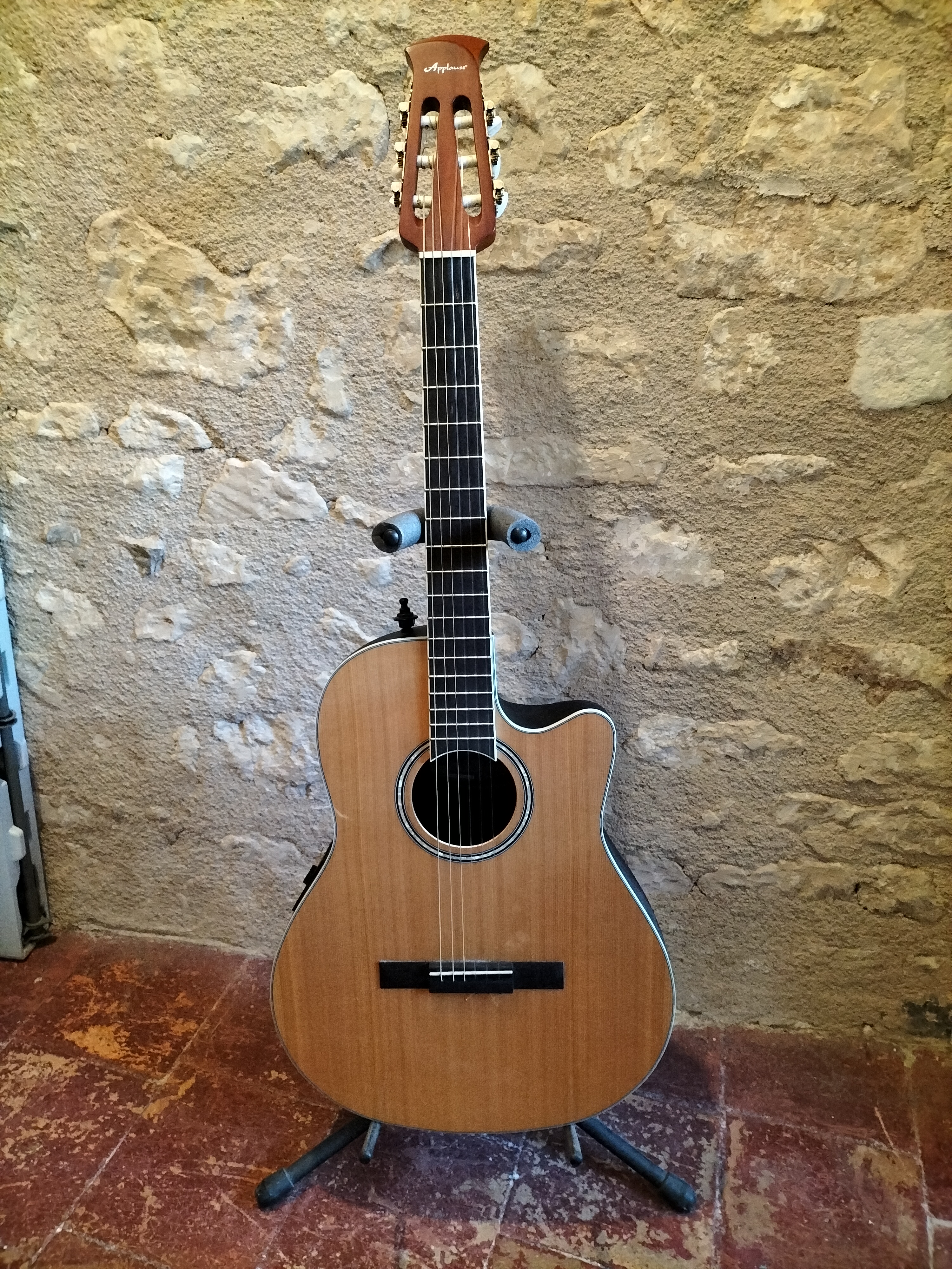 GUITARE APPLAUSE AB24CII MID CUTAWAY NYLON NATUREL SATINE