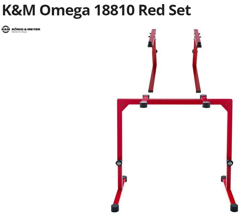 Vends stand de clavier König & Meyer 18810 Table-style keyboard stand "Omega" + 18811 pour 2ième clavier le tout en rouge
