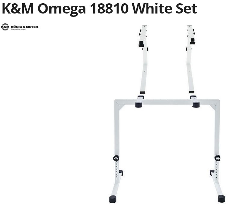 Vends stand de clavier König & Meyer 18810 Table-style keyboard stand "Omega" + 18811 pour 2ième clavier le tout en blanc