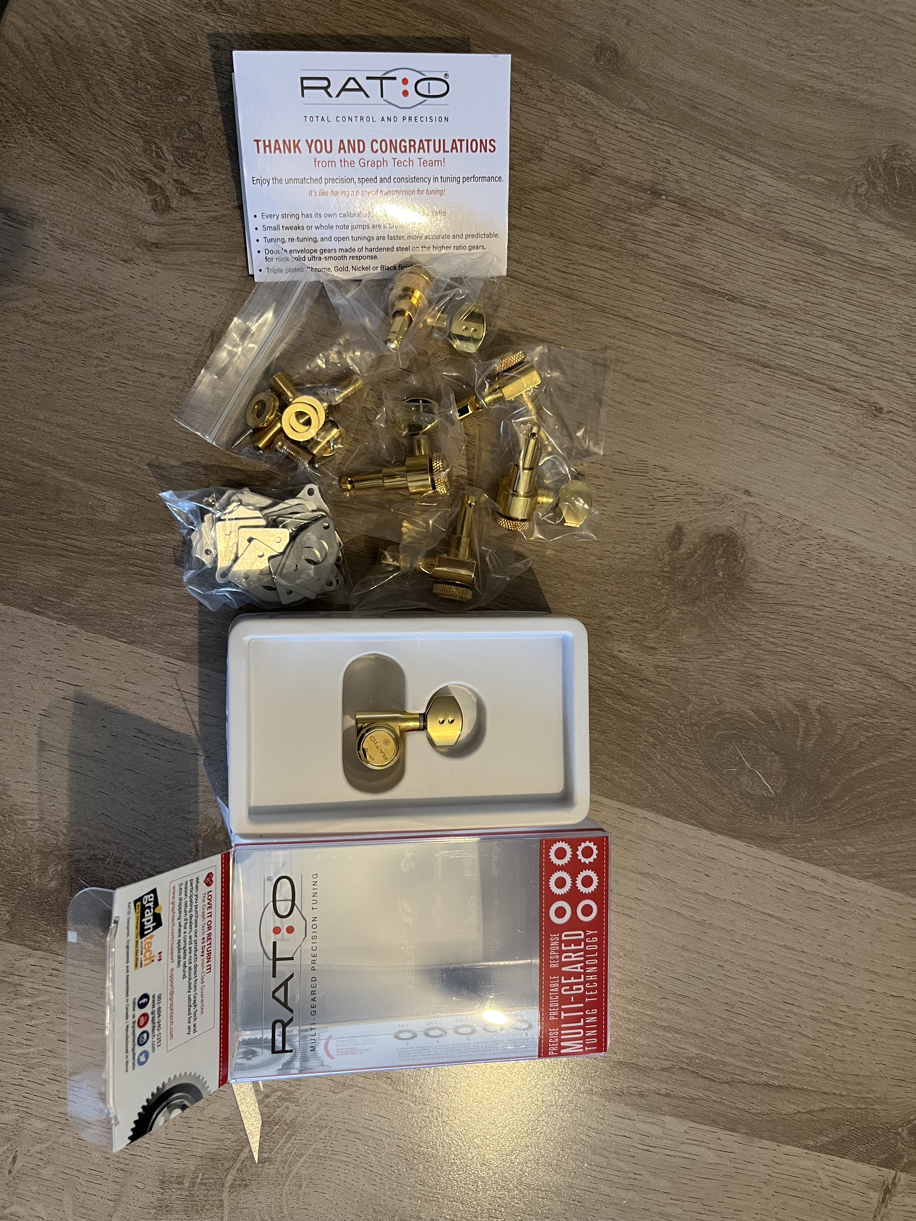 Mécaniques Graph Tech Ratio 3+3 Gaucher Gold