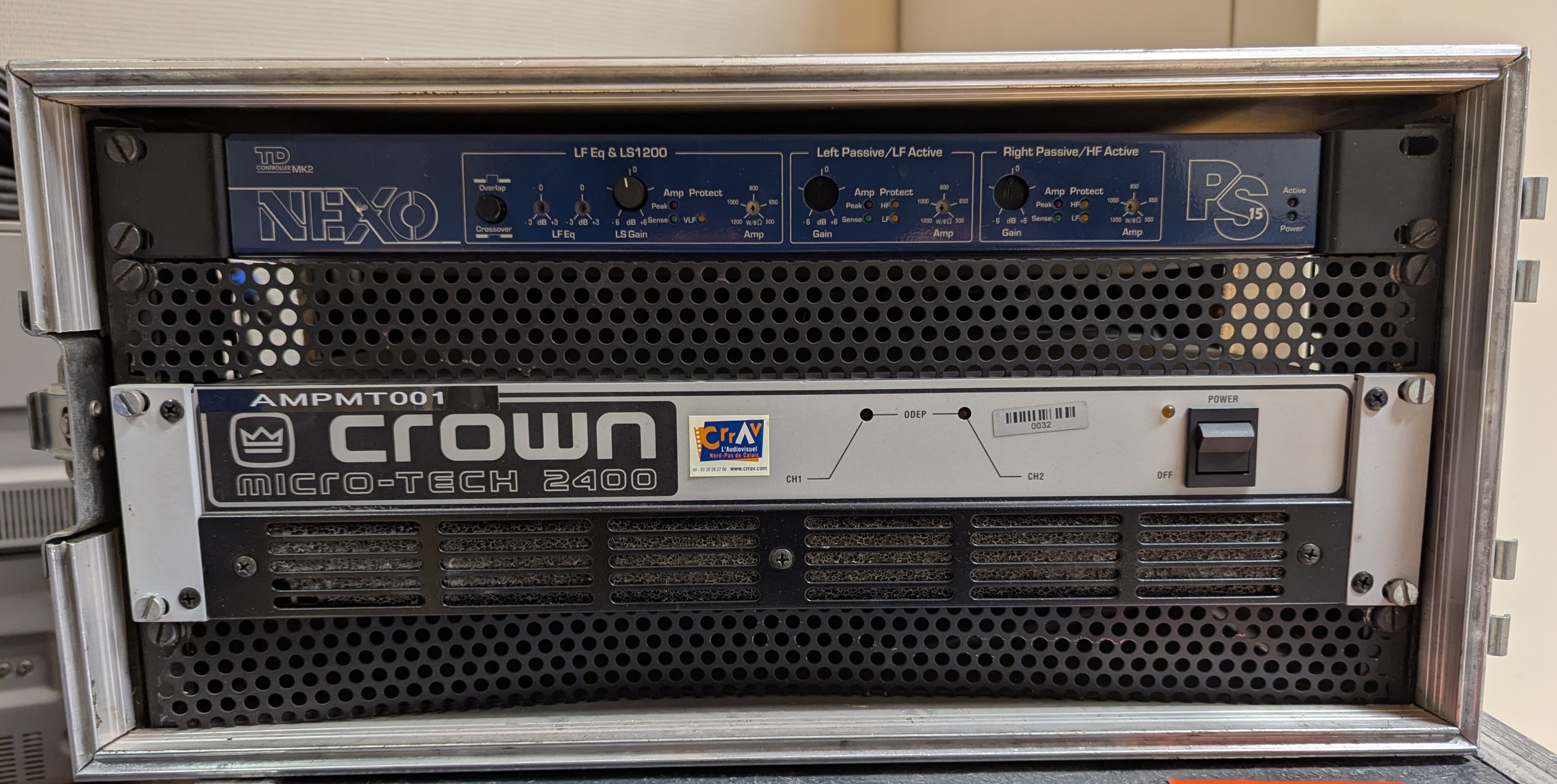 Processeur NEXO TD MK2 + Ampli Crown Micro Tech 2400