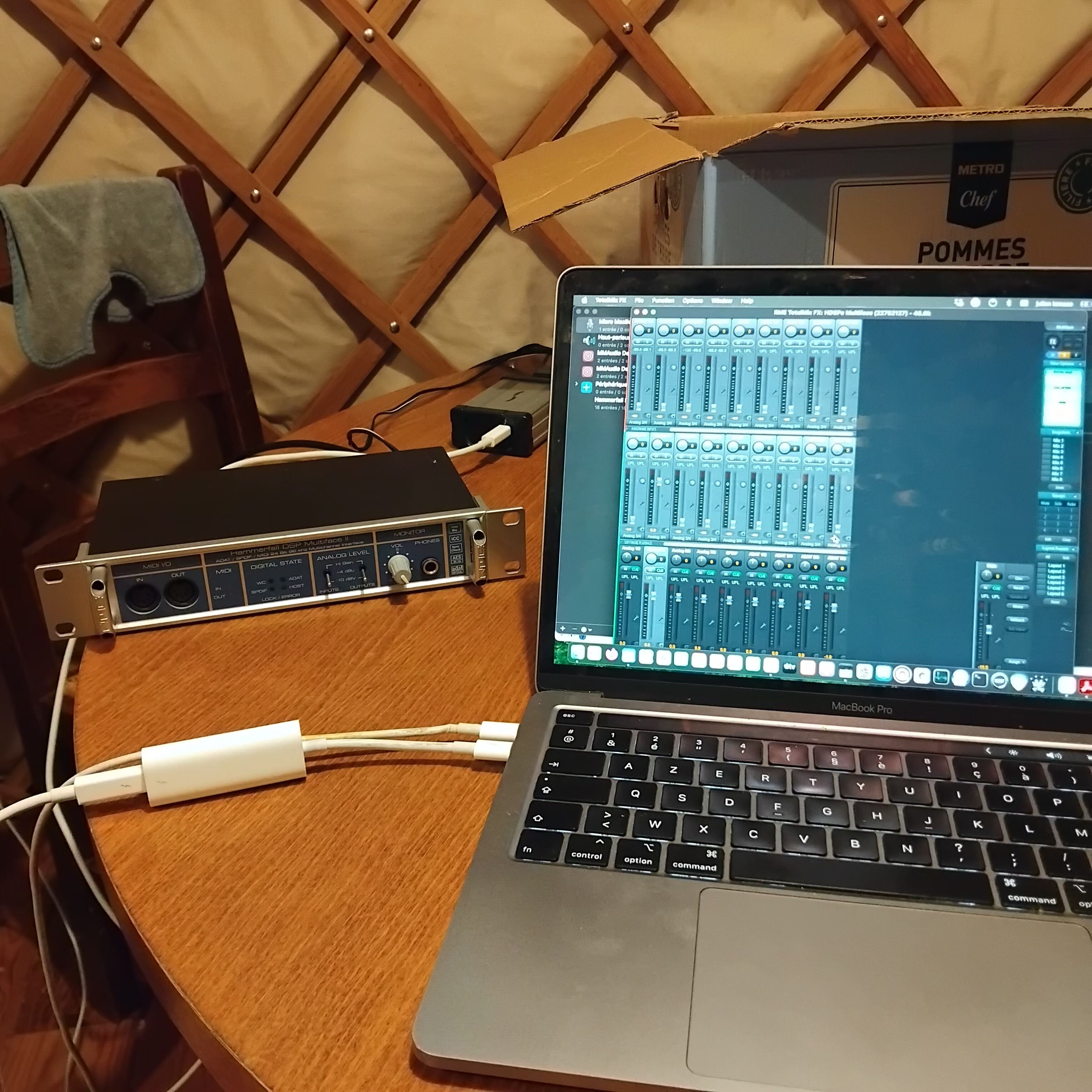 RME Multiface II + Adptateurs pour branchement sur USB-C