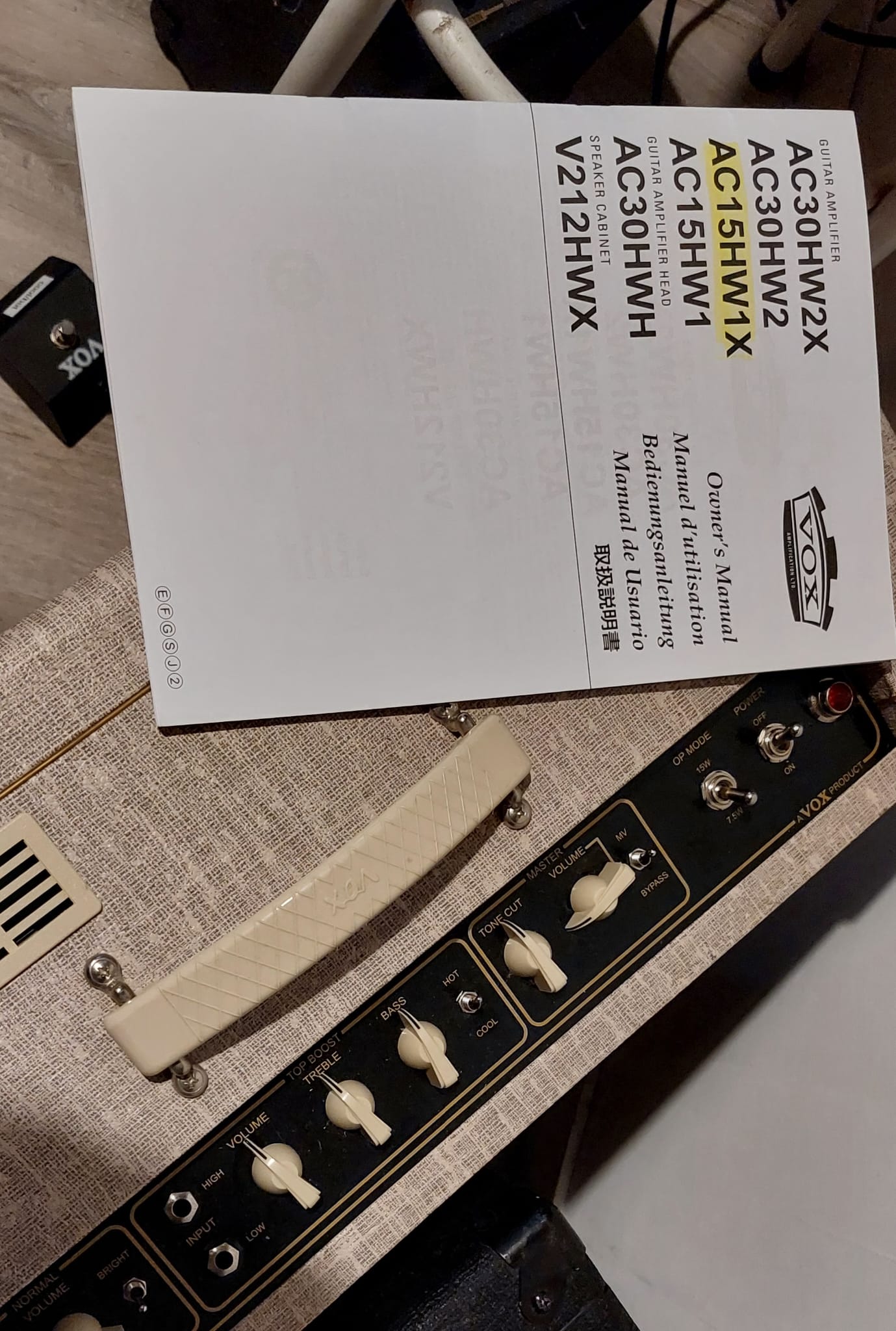 combo VOX AC15HW1x comme neuf