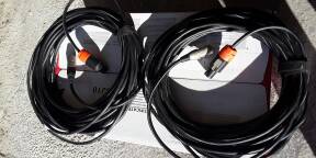 Vends 2 câbles haut-parleur 15m