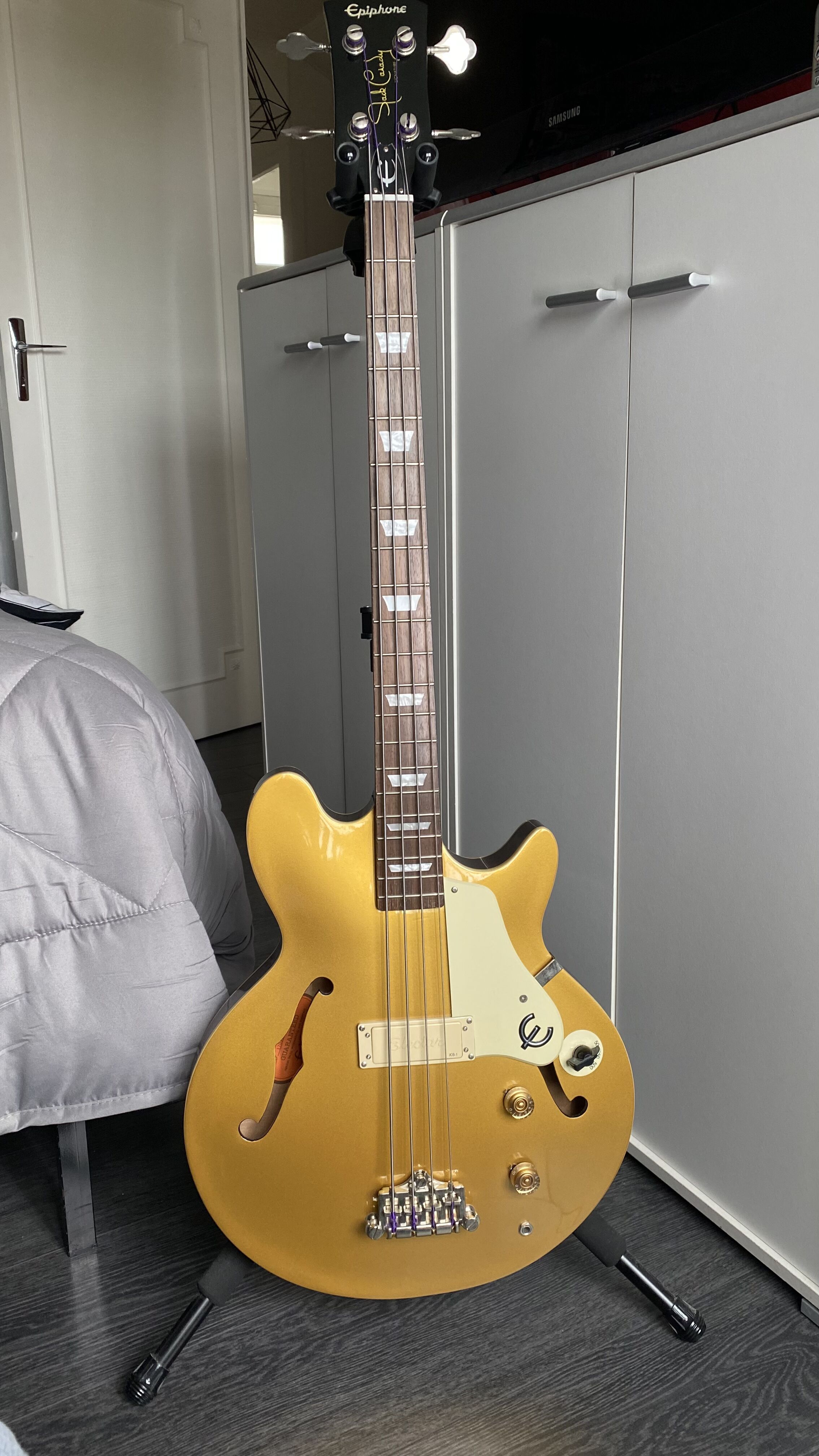 EPIPHONE Jack Casady Signature Bass (Metallic Goldtop) 