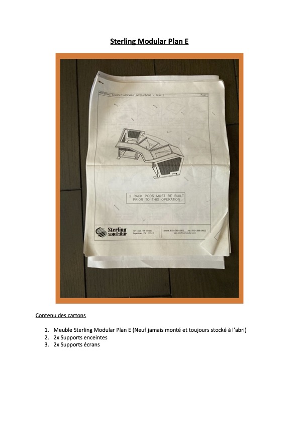 Sterling Modular Plan E + options (NEUF)