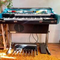 Vends Orgue Elgam Talisman 70's à Transistor Portable avec Pied et Housse