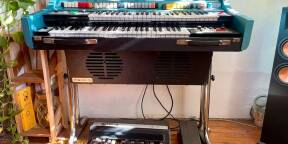 Vends Orgue Elgam Talisman 70's à Transistor Portable avec Pied et Housse