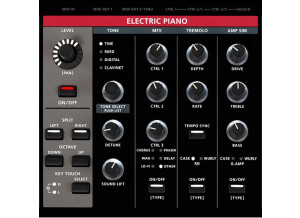 detail electric piano