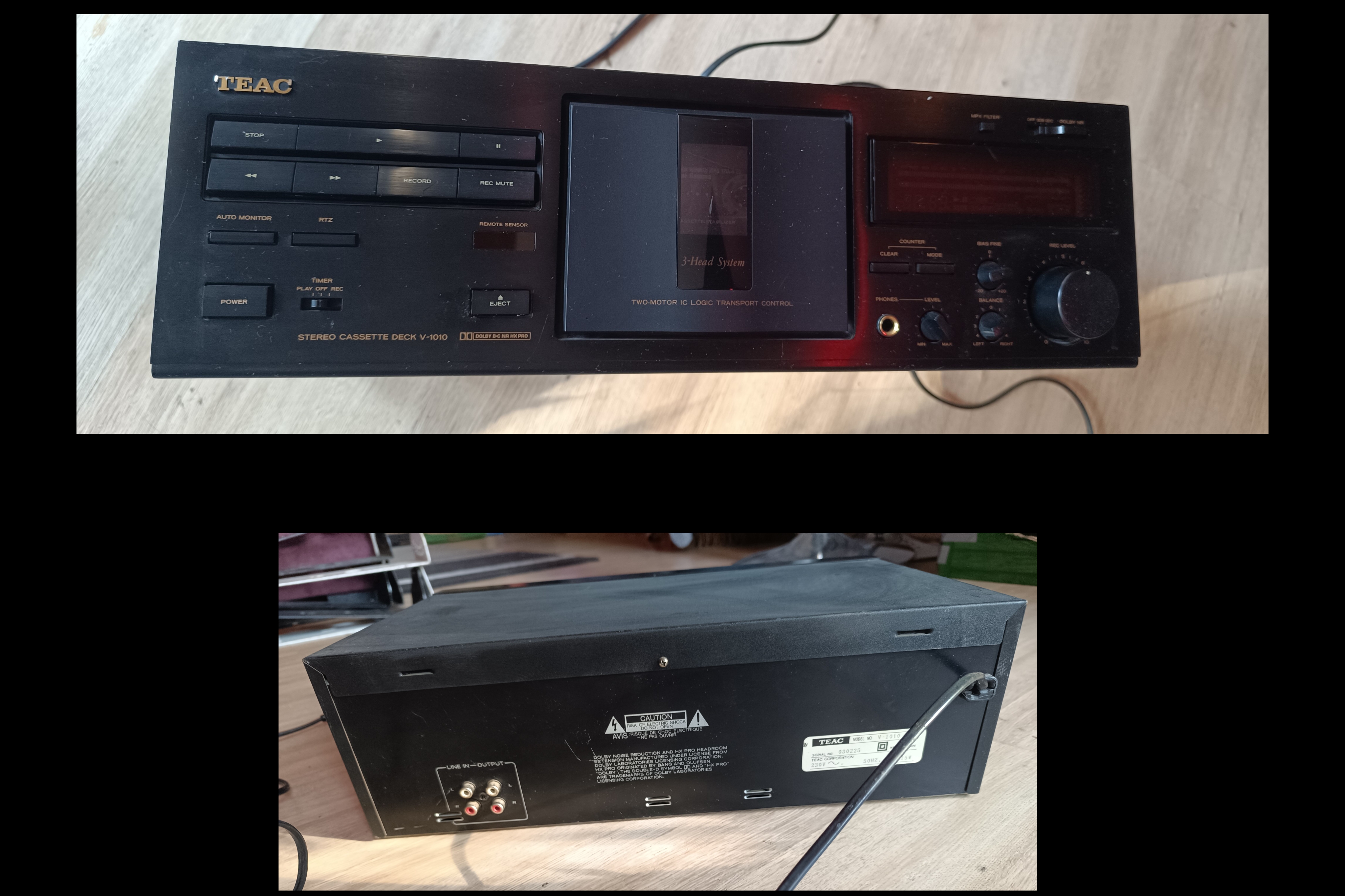 Lecteur k7 Teac rackable V1010, haut de gamme, vintage, 3 têtes, très bon état, rare.