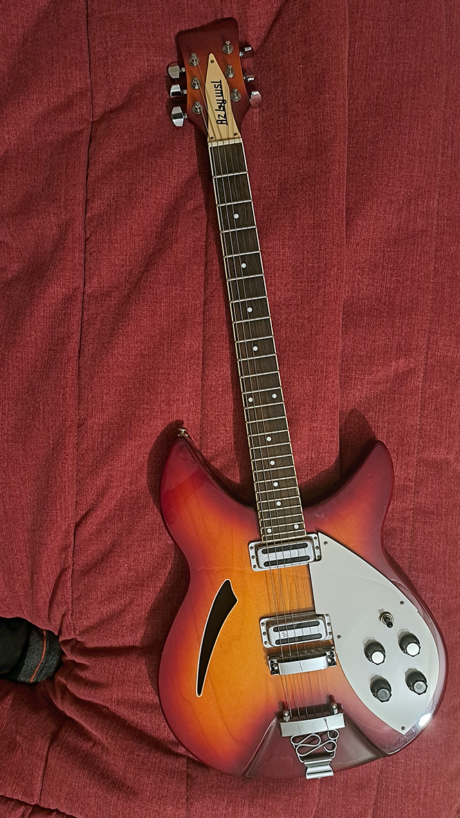 Vends guitare AZ by WSL copie Rickenbacker 330 Fireglo
