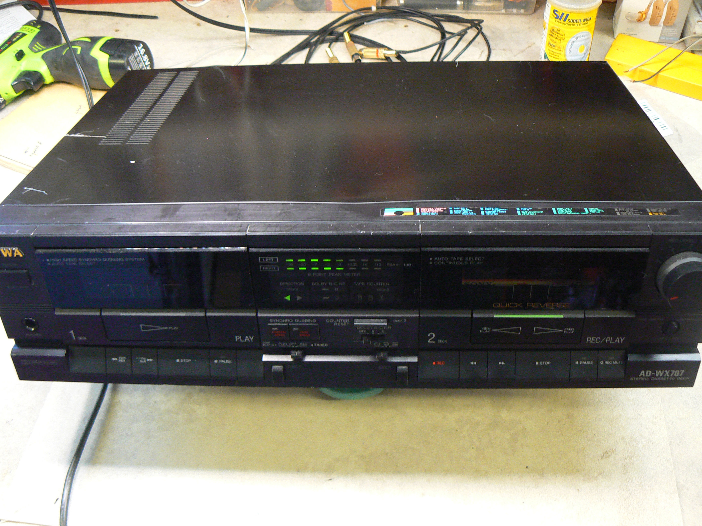 Vends AIWA AD-WX707 Platine double cassette stéréo