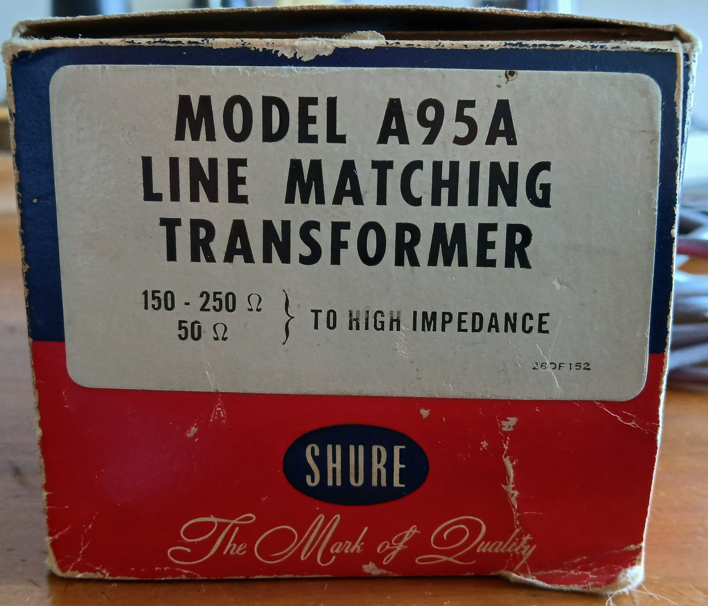 Vends Shure A95A Line Matching Transformer