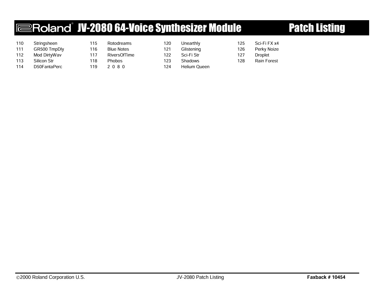 JV-2080 - Roland JV-2080 - Audiofanzine JV-2080 - Roland JV-2080 - Audiofanzine