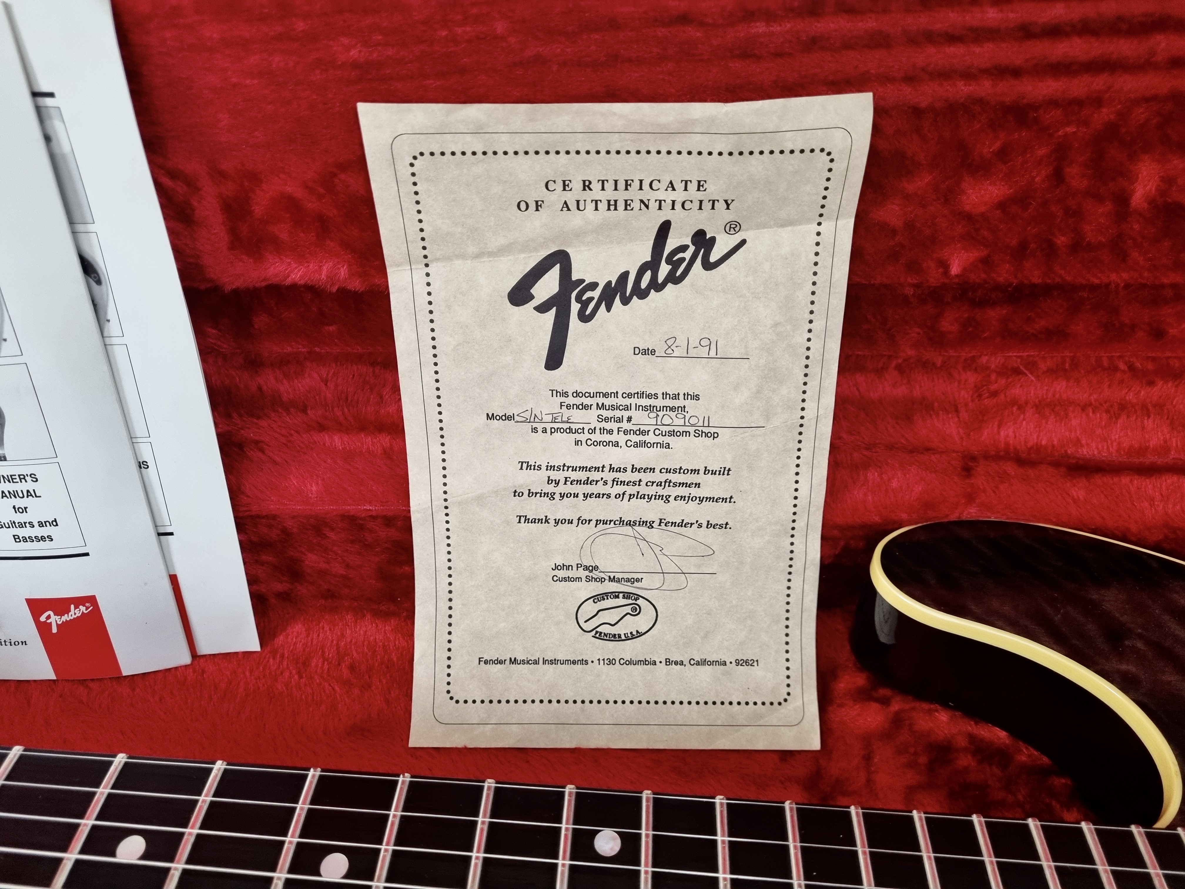 Fender Custom Shop Set Neck Telecaster (53982)
