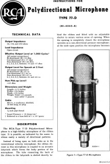 RCA 77-D RCA 77-D