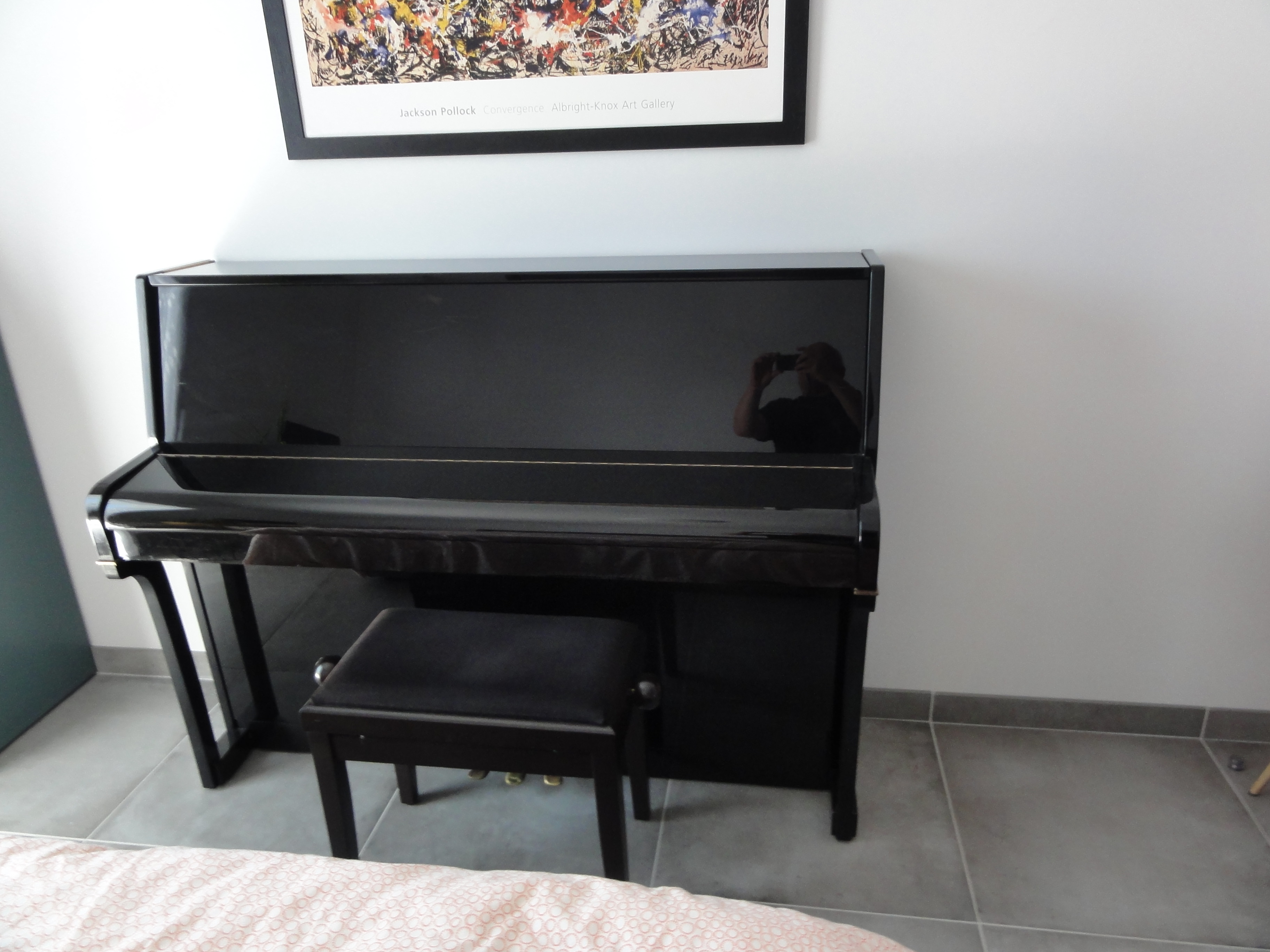 Vends piano droit noir laqué marque Pleyel P113