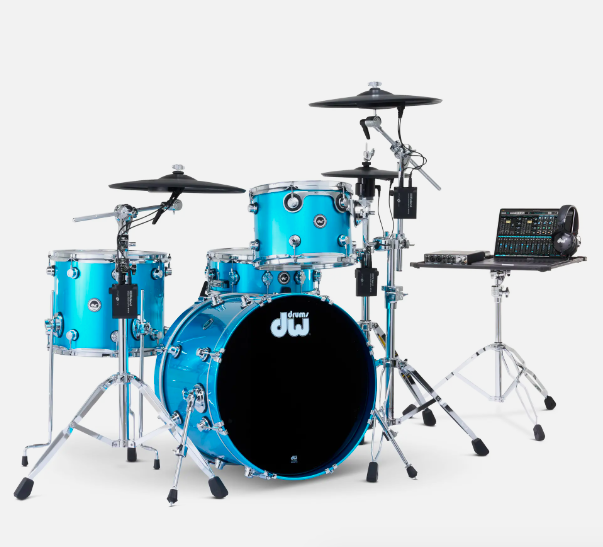 DW &amp; Roland kit bleu lazer