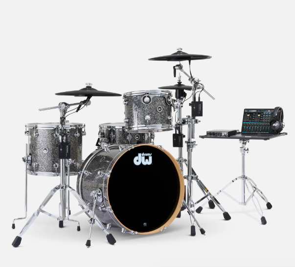 DW &amp; Roland kit ply noir brillant