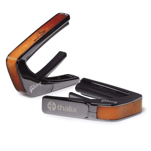 Gibson by Thalia Black Chrome Capo ~ Hummingbird Inlay Gibson by Thalia Black Chrome Capo ~ Hummingbird Inlay
