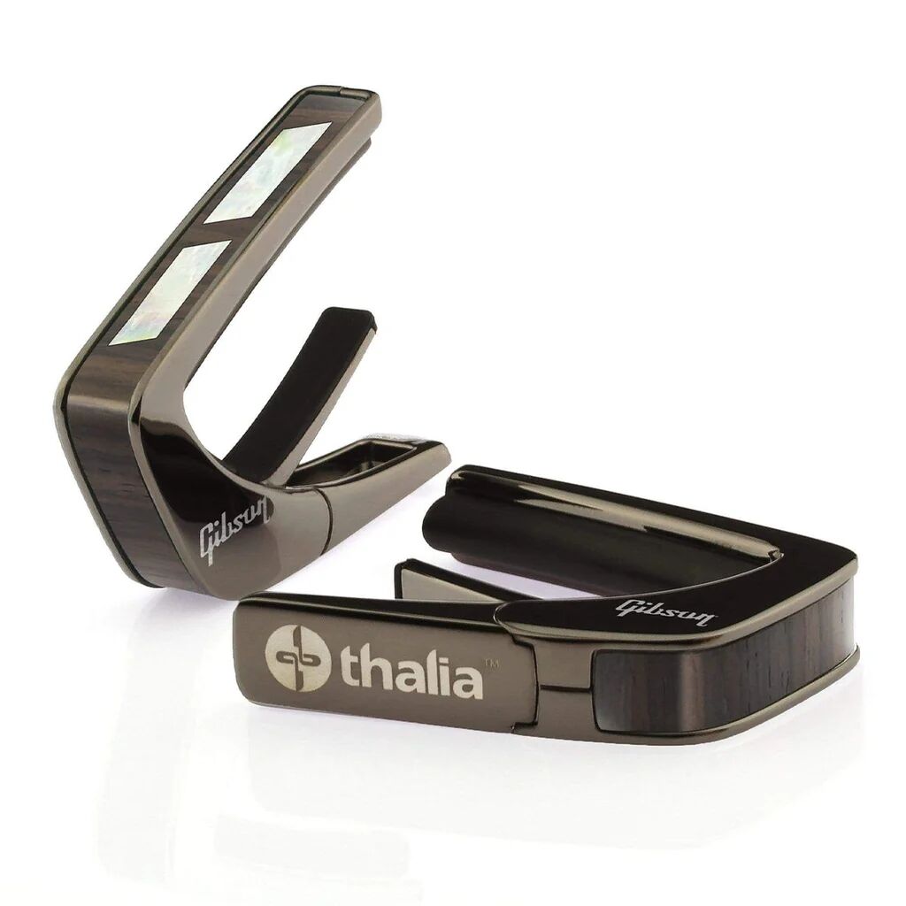Gibson by Thalia Black Chrome Capo ~ Split Parallelogram Inlay