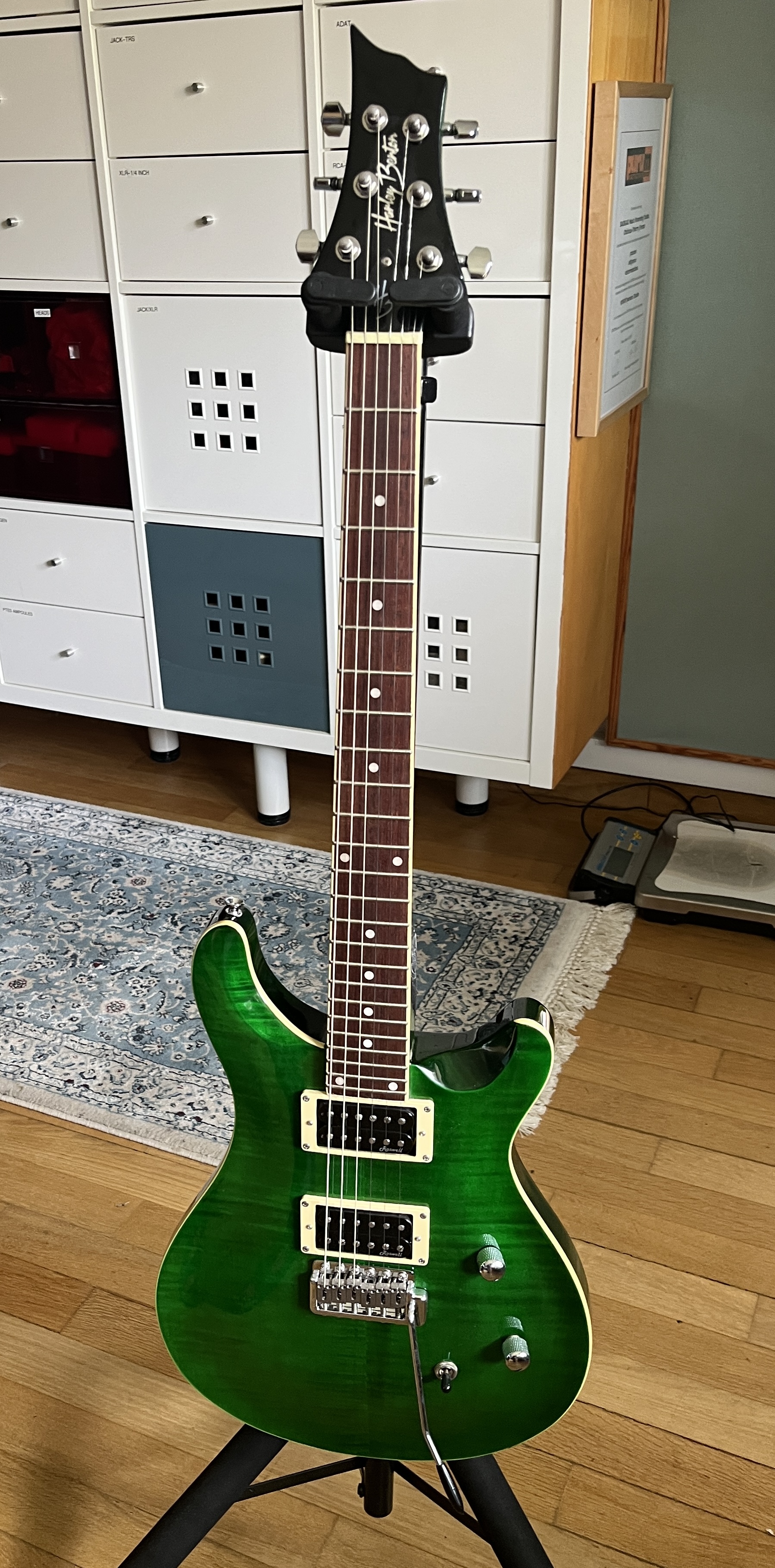 Vends guitare électrique Harley Benton CST-24T Emerald Flame