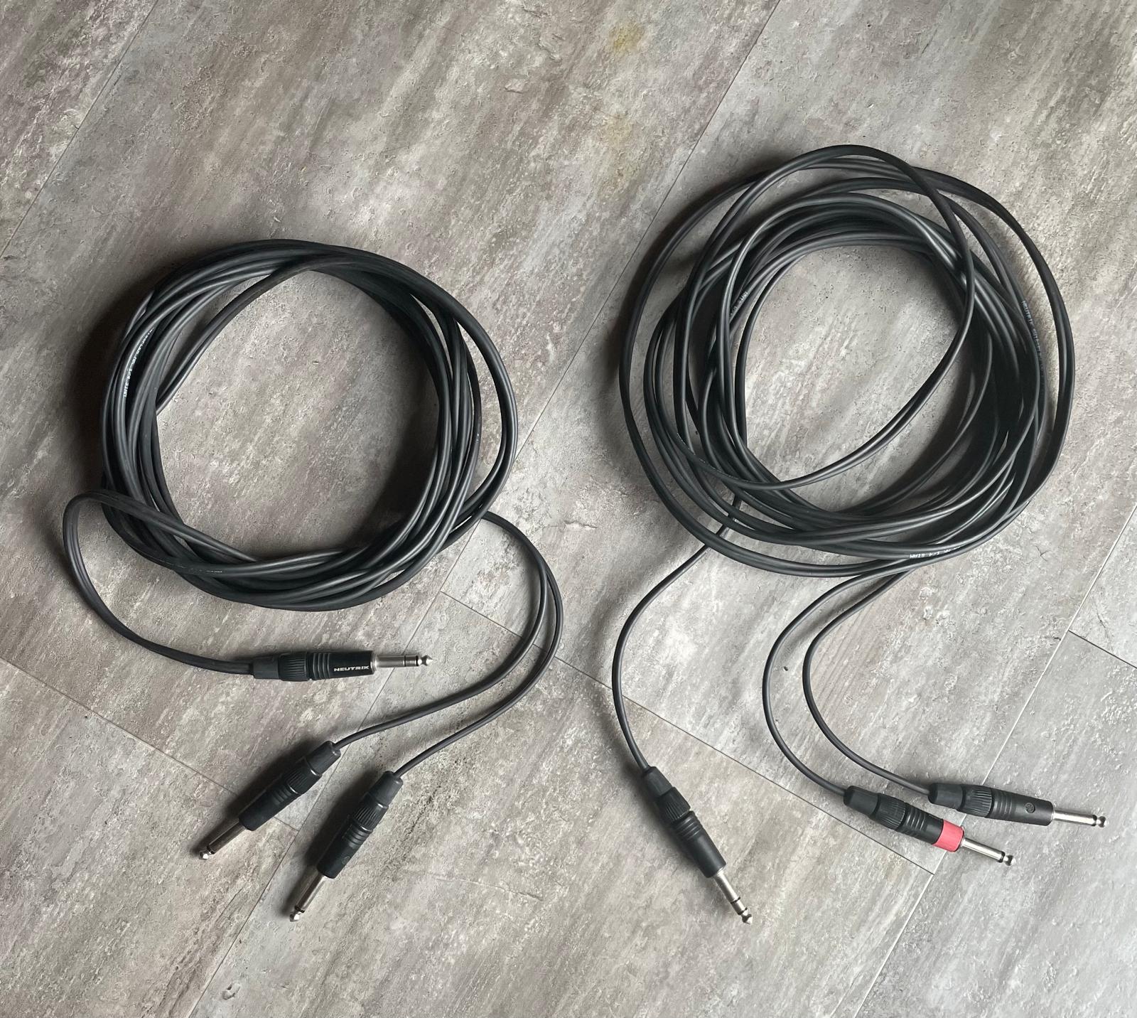 Cables Jacks Neutrik stereo à double mono