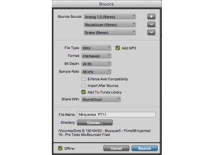 fig 9 Multibounce offline + mp3 + Soundcloud + iTunes